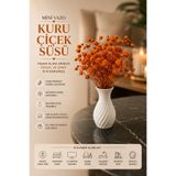 TEMUNGUR 3'lü Mini Vazo Kuru Şoklanmış Çiçek Seti | Dekoratif Masa Üstü ve Ev Süsü