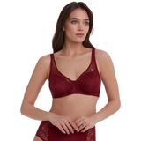 Ten 501111201 Bordo Dantelli Çift Kat Toparlayıcı Kadın Sütyen
