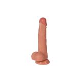 Ten Dokusunda Tasarlanan Çift Katmanlı Yumuşak 21 Cm Realistik Penis Dildo