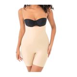 Ten Rengi Lazer Kesim İz Yapmaz Göğüs Altı Askılı Body Slip Paçalı Korse