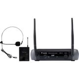 Ten, Westa WM-101T Uhf Kablosuz Yaka + Headset Mikrofon Seti 16 Kanal Profesyonel Lavalier Mikrofon - 000-Siyah