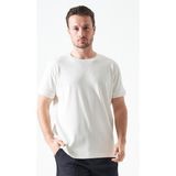 Tena Erkek Beyaz Bisiklet Yaka Interlok Basic Tişört - XL