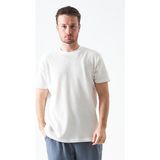 Tena Erkek Ekru Bisiklet Yaka Önü Karyola Waffle Basic Tişört - 2XL