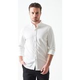Tena Erkek Ekru Uzun Kol Ripaş Dalgıç Slim Fit Gömlek