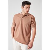 Tena Erkek Vizon Ayaklı Yaka Ottoman Basic Tişört - 5XL
