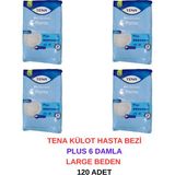 Tena Külot Hasta Bezi Plus 6 Damla Large Beden - 120 Adet