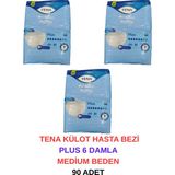 Tena Külot Hasta Bezi Plus 6 Damla Medium Beden - 90 Adet
