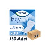 TENA Lady Super Mesane Pedi 7 Damla - 30'lu 4 Paket (120 Adet)