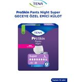 Tena Proskin Gece İçin Süper Emici Külot 10'lu Paket Büyük Beden L Beyaz Renk