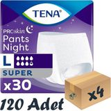 Tena Proskin Pants Gece Emici Külot, Büyük Boy (L), 7.5 Damla, 30’lu 4 Paket 120 Adet