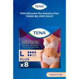 Tena Silhouette Plus Emici Külot Krem Büyük Boy L 8'Li Hasta Bezi