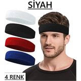 Tenax Fit Havlu Saç Bandı Ter Kafa Bandı Headband Tenis - Futbol - Basketbol Saç Bandı Sporcu Kafa Bandı 1 Adet - Siyah