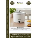 #Tencere 800ml 400W Buharlı Aparatlı Hızlı Pratik Beyaz Sinbo Çok Fonksiyonlu Pişirici Elektrikli Te