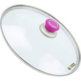 Tencere Sahan Tava Cam Kapağı Kapak 14 cm Fuşya Tutma Tepesi - Adet-Set