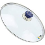 Tencere Sahan Tava Cam Kapağı Kapak 14 cm Lacivert Tutma Tepesi - Adet-Set
