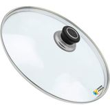 Tencere Sahan Tava Cam Kapağı Kapak 14 cm Siyah Tutma Tepesi - Adet-Set