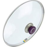 Tencere Sahan Tava Cam Kapağı Kapak 16 cm Mor Tutma Tepesi - Adet-Set