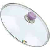 Tencere Sahan Tava Cam Kapağı Kapak 20 cm Lila Tutma Tepesi - Adet-Set