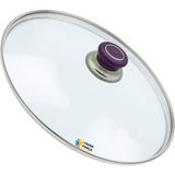 Tencere Sahan Tava Cam Kapağı Kapak 22 cm Mor Tutma Tepesi - Adet-Set