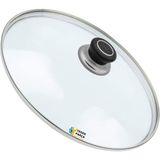 Tencere Sahan Tava Cam Kapağı Kapak 22 cm Siyah Tutma Tepesi - Adet-Set