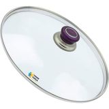 Tencere Sahan Tava Cam Kapağı Kapak 26 cm Mor Tutma Tepesi - Adet-Set