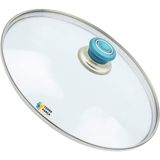 Tencere Sahan Tava Cam Kapağı Kapak 26 cm Turkuaz Tutma Tepesi - Adet-Set