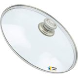 Tencere Sahan Tava Cam Kapağı Kapak 28 cm Gri Tutma Tepesi - Adet-Set