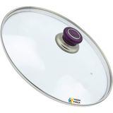 Tencere Sahan Tava Cam Kapağı Kapak 28 cm Mor Tutma Tepesi - Adet-Set