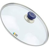 Tencere Sahan Tava Cam Kapağı Kapak 32 cm Lacivert Tutma Tepesi - Adet-Set