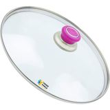 Tencere Sahan Tava Cam Kapağı Kapak 34 cm Fuşya Tutma Tepesi - Adet-Set