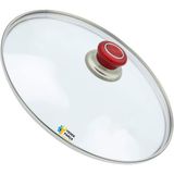 Tencere Sahan Tava Cam Kapağı Kapak 34 cm Mavi Tutma Tepesi - Adet-Set