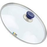 Tencere Sahan Tava Cam Kapağı Kapak 36 cm Lacivert Tutma Tepesi - Adet-Set