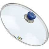 Tencere Sahan Tava Cam Kapağı Kapak 36 cm Mavi Tutma Tepesi - Adet-Set