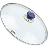 Tencere Sahan Tava Cam Kapağı Kapak 40 cm Lacivert Tutma Tepesi - Adet-Set