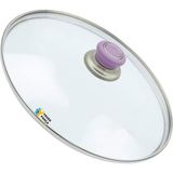 Tencere Sahan Tava Cam Kapağı Kapak 40 cm Lila Tutma Tepesi - Adet-Set