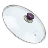 Tencere Tava Cam Buhar Delikli Kapak 30 cm ve Mor Tutma Tepe