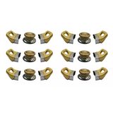 Tencere Tava Sahan Kulp Ve Kapak Kulpu Altın Sarı Gold 6 Set