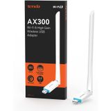 Tenda AX300 WiFi Adaptörü WiFi 6-286Mbps 2.4GHz, 6dBi Yüksek Kazançlı Anten, Windows 11/10/7/Linux3.1+/Ubuntu için Kablosuz WiFi Adaptörü, USB WiFi Dongle (U2)