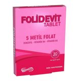 Tenda İlaç Folidevit Metil Folat Zencefil 30 Tablet