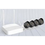 Tenda K4W-3TC 4 Kanal Nvr Kayıt Cihazı + 4 Adet Outdor Ip Wifi Bullet Kamera Set - Beyaz