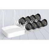 Tenda K8W-3TC 8 Kanal Nvr Kayıt Cihazı + 8 Adet Outdor Ip Wifi Bullet Kamera Set - Beyaz