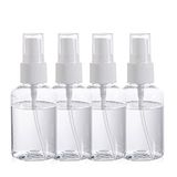 Tendia 4 Paket 50 ml Sprey Şişeleri Ince Sis Şeffaf Boş Plastik Sprey Şişeleri Doldurulabilir Şişe Parfüm Atomizer Konteyner Temel Seyahat için Parfü
