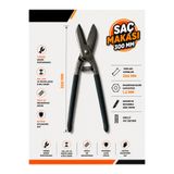 Teneke ve Sac Kesme Makası 300mm Profesyonel Metal Kesme Makası Çelik Sac Makası Sanayi Tipi El Makası SAÇ300
