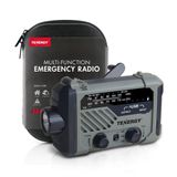 Tenergy Çok fonksiyonlu el krankı, hava durumu radyosu, LED el feneri, SOS alarmı, cep telefonu şarj cihazı, AM/FM/NOAA radyo frekansları, acil durumlar için ideal
