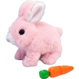 Tenghuishiye Simülasyon Elektrikli Peluş Tavşan Zıplayan Kıpır Kıpır Tavşan Peluş Oyuncak (Yurt Dışından) - Pembe