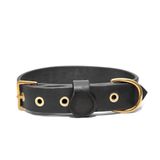 Tengri Handmade Deri Köpek Tasması Siyah M (36-45CM) Cl-Te-Bl-M