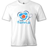 Tenis - Beat Beyaz Erkek Tshirt