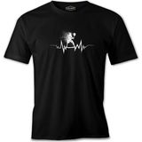 Tenis- Heartbeat Oyun Siyah Erkek Tshirt - L