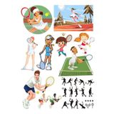 Tenis Sticker Set 20 Parça Telefon, Tablet, Defter, Laptop Sticker