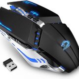TENMOS T12 Kablosuz Oyun Mouse Şarj Edilebilir, 2.4G Sessiz Optik - Siyah